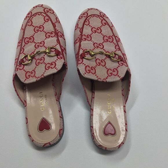 Gucci Princetown Horsebit Mule – Red Hearts Canvas EU 36 - Picture 3 of 17
